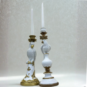 Декоративни свещници “Папагал” – екзотичен акцент с италиански почерк