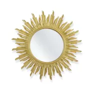 Декоративно огледало “Слънце” – златен акцент за стена