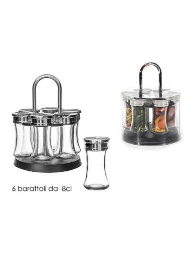 Комплект Буркани за Съхранение със стойка 6 броя GNR12644